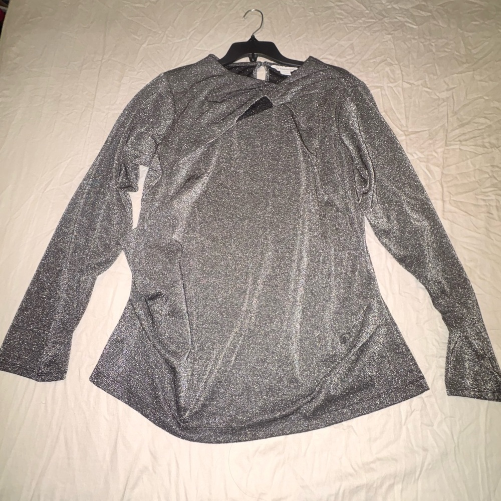 Liz Claiborne Shimmering Gray Blouse